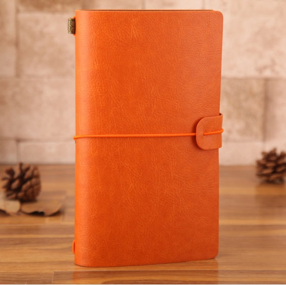 Vintage travelers notebook leather journal book A6